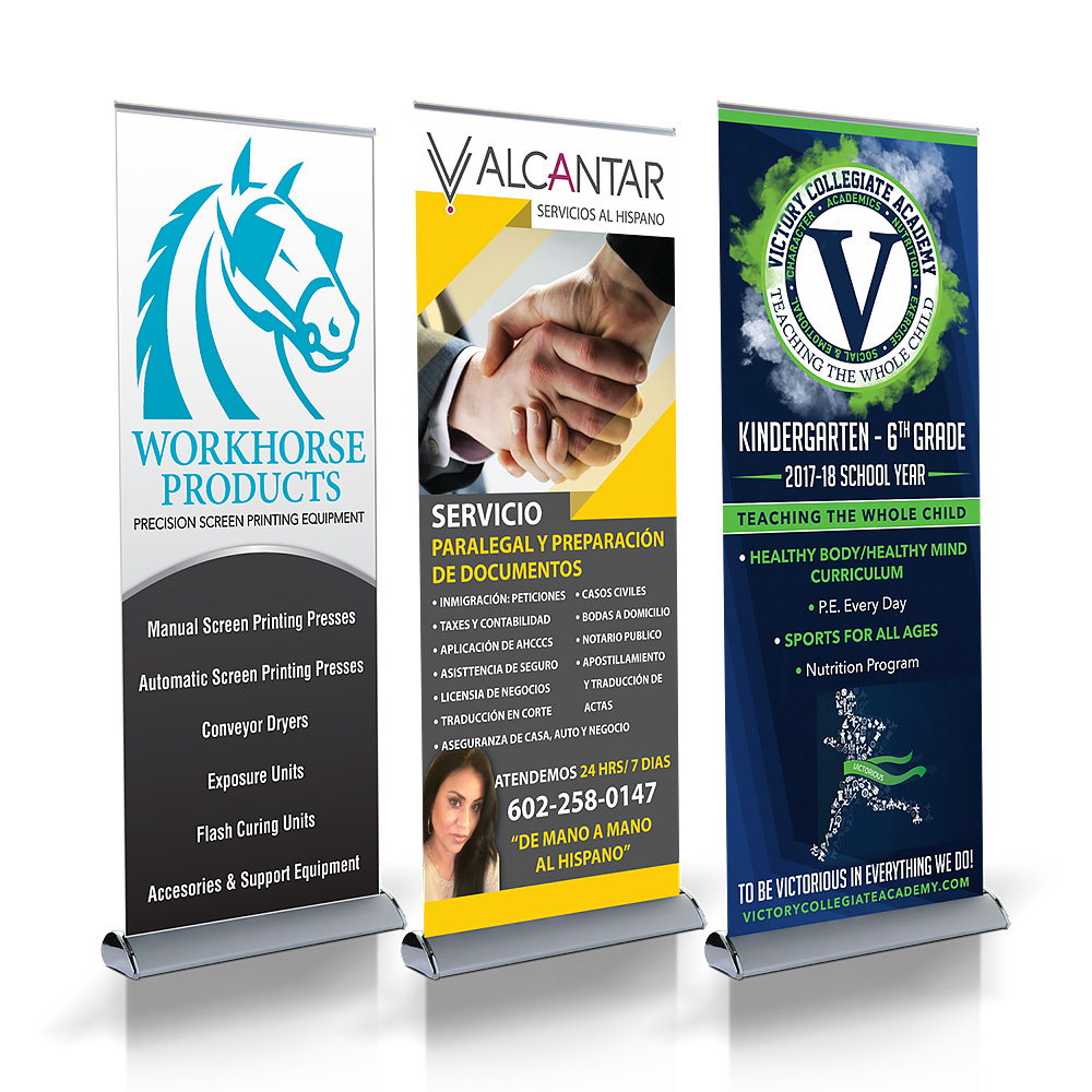 Standard Pull Up Banners - 13oz Matte Vinyl